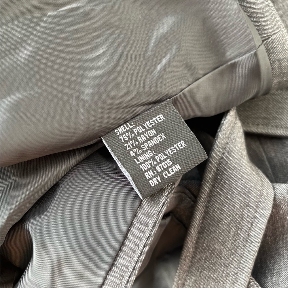 Grey Ruffle Blazer Jacket SZ 8 - Picture 10 of 10